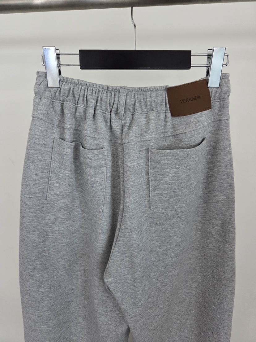 VERANDA韓國代購女士新品推薦人氣時尚26春夏休閑褲毛圈布VERANDA休閑褲