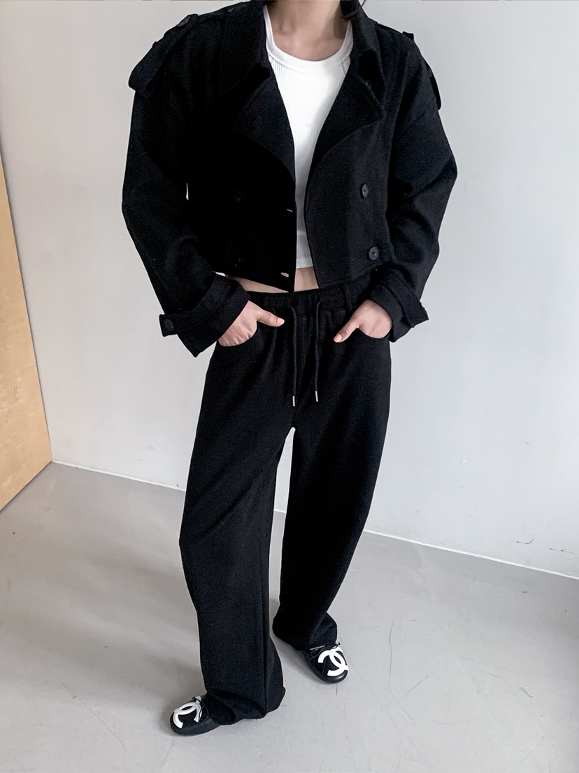 VERANDA韓國代購女士新品推薦人氣時尚26春夏休閑褲毛圈布VERANDA休閑褲