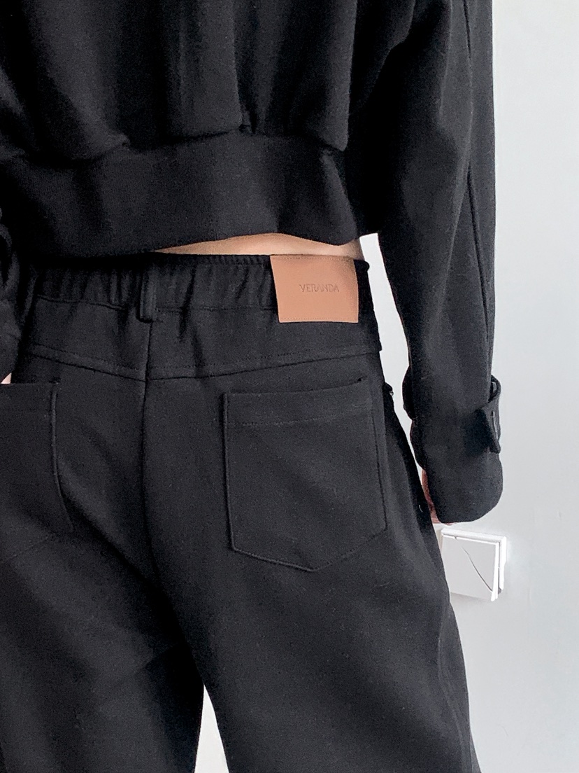 VERANDA韓國代購女士新品推薦人氣時尚26春夏休閑褲毛圈布VERANDA休閑褲