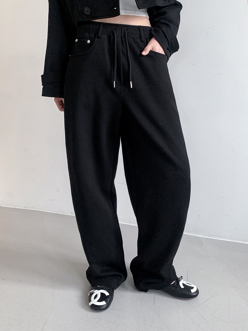 VERANDA韓國代購女士新品推薦人氣時尚26春夏休閑褲毛圈布VERANDA休閑褲