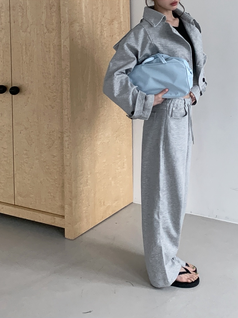 VERANDA韓國代購女士新品推薦人氣時尚26春夏休閑褲毛圈布VERANDA休閑褲