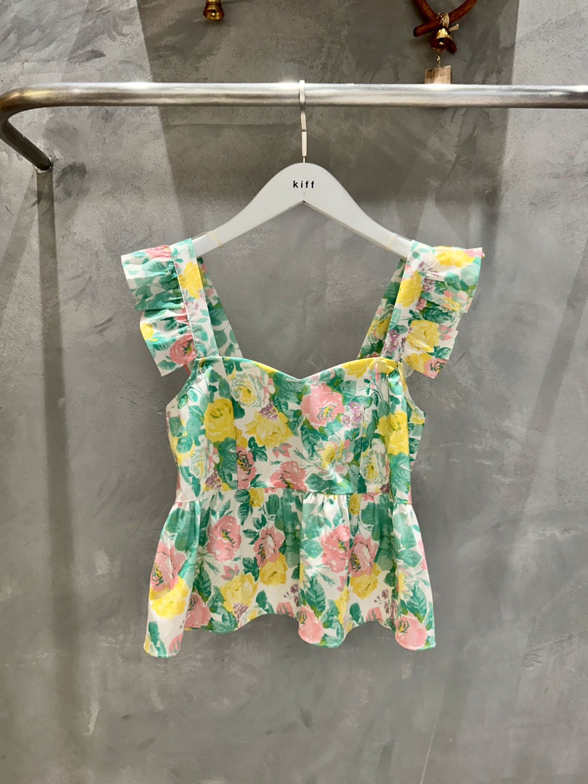 KIFF東大門實拍女士新款人氣真品26春夏休閑吊帶背心花朵KIFF吊帶/背心