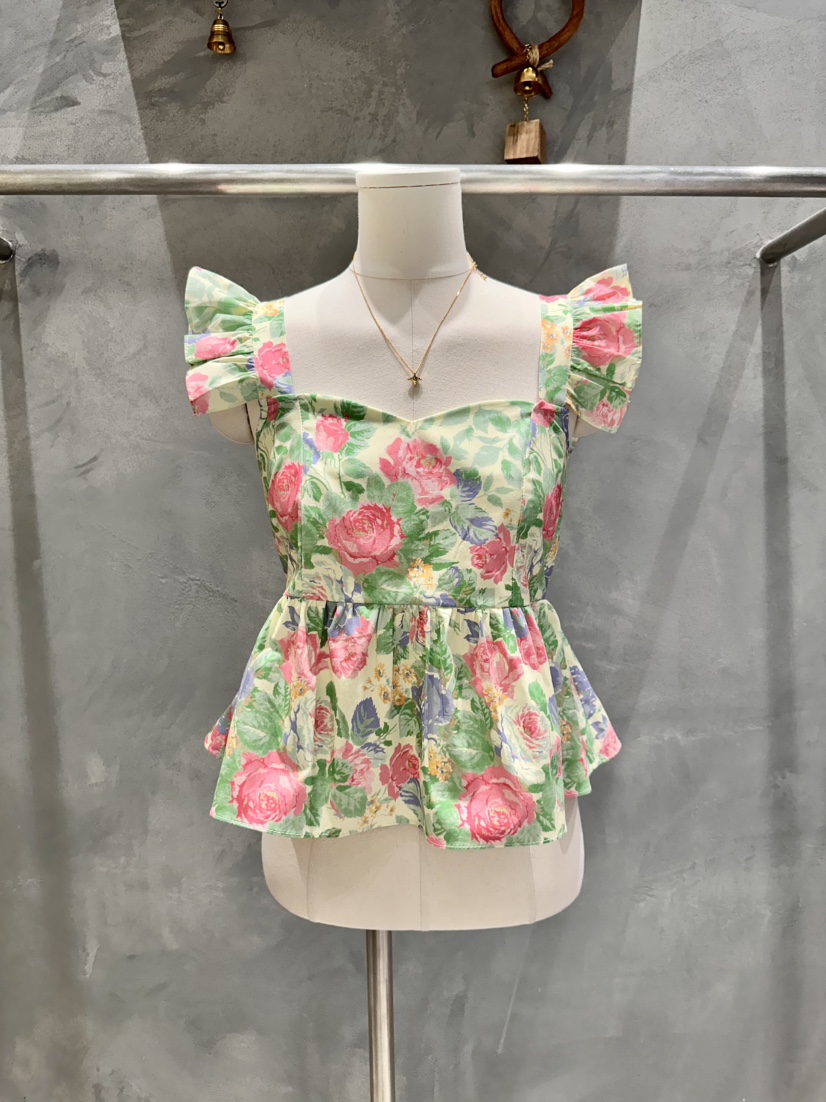 KIFF東大門實拍女士新款人氣真品26春夏休閑吊帶背心花朵KIFF吊帶/背心圖色2