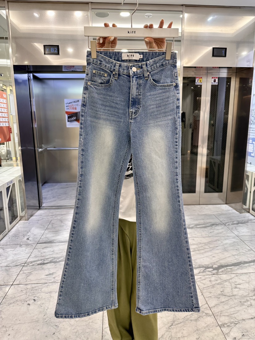 KIFF東大門實拍女裝新品熱賣職業26春夏人氣時尚真品牛仔褲KIFF牛仔褲圖色1