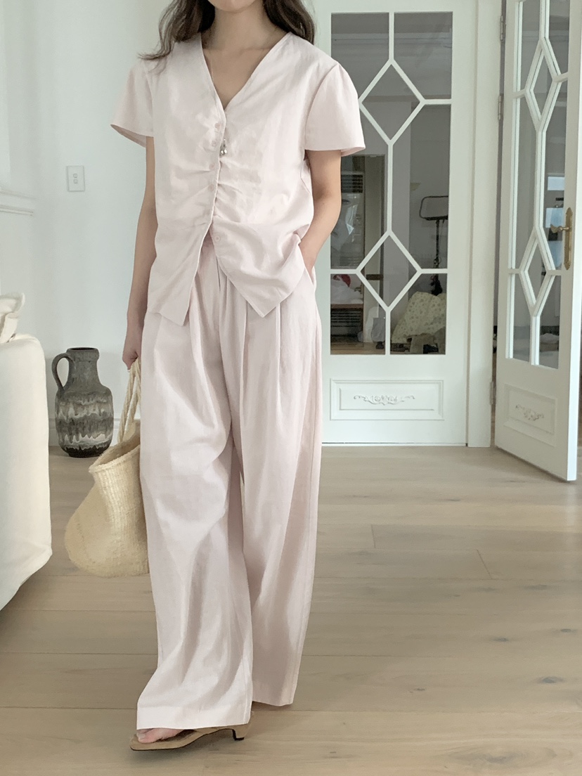 BIEN GARDER東大門代購女裝新品真品時尚休閑休閑褲亞麻BIEN GARDER休閑褲