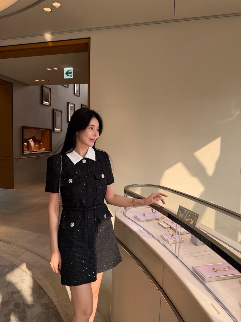 LAVIEU韓國代購女裝新品人氣真品推薦職業熱賣連衣裙含腰帶LAVIEU連衣裙