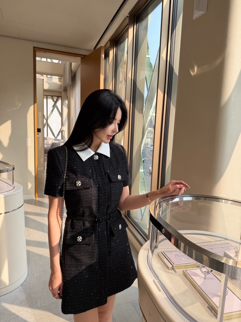 LAVIEU韓國代購女裝新品人氣真品推薦職業熱賣連衣裙含腰帶LAVIEU連衣裙