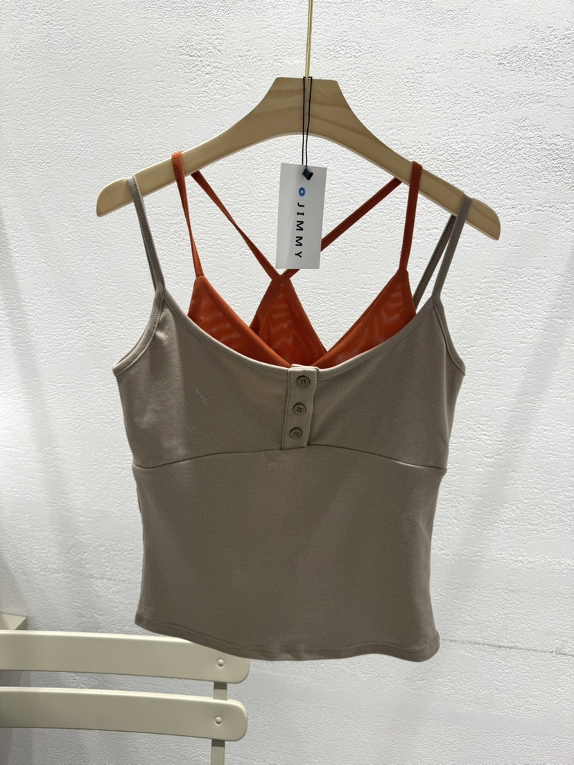 JIMMY東大門代購女裝新款人氣職業真品推薦時尚26春夏吊帶背心JIMMY/REMAKE吊帶/背心圖色1