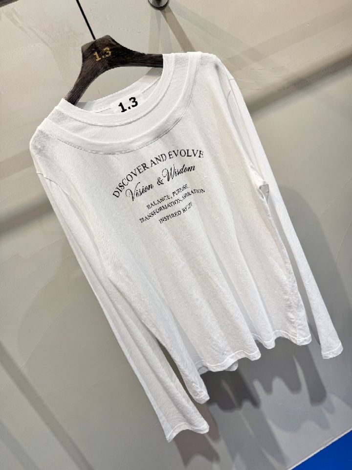 1.3韓國直郵女士新款時尚人氣熱賣休閑推薦職業真品長袖T恤1.3長袖T恤