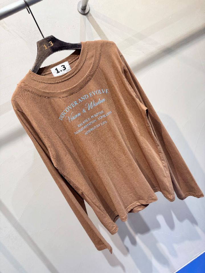 1.3韓國直郵女士新款時尚人氣熱賣休閑推薦職業真品長袖T恤1.3長袖T恤