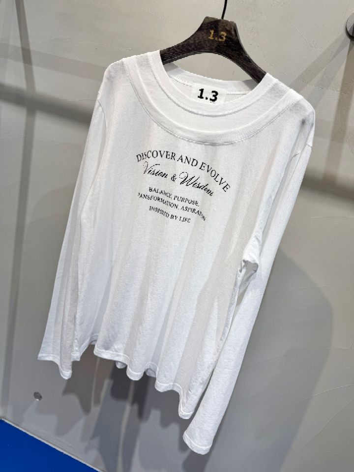 1.3韓國直郵女士新款時尚人氣熱賣休閑推薦職業真品長袖T恤1.3長袖T恤