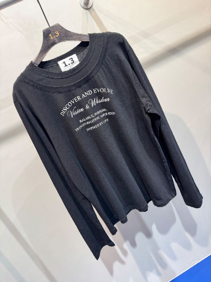 1.3韓國直郵女士新款時尚人氣熱賣休閑推薦職業真品長袖T恤1.3長袖T恤