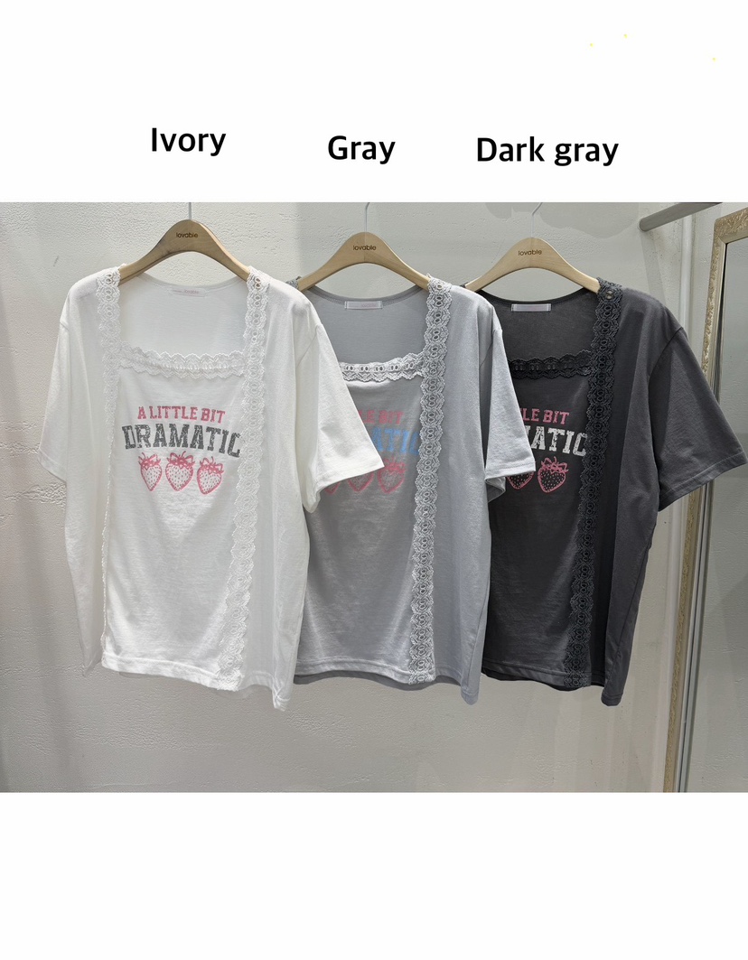 LOVABLE東大門直郵女士新品推薦休閑熱賣26春夏職業人氣T恤LOVABLET恤