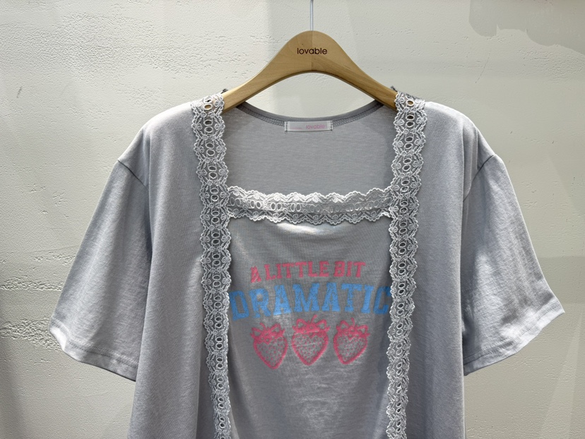 LOVABLE東大門直郵女士新品推薦休閑熱賣26春夏職業人氣T恤LOVABLET恤