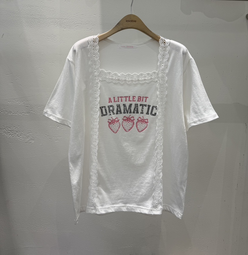 LOVABLE東大門直郵女士新品推薦休閑熱賣26春夏職業人氣T恤LOVABLET恤圖色1