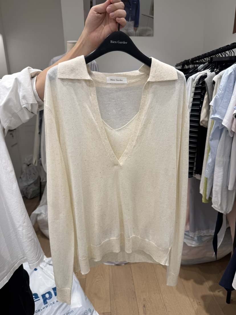 BIEN GARDER東大門代購女士新款熱賣針織衫不含吊帶亞麻布BIEN GARDER針織衫圖色3