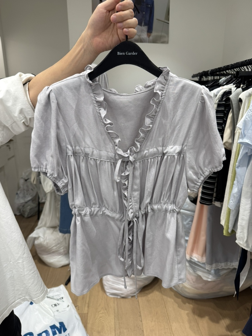 BIEN GARDER東大門代購女士新品真品26春夏休閑襯衫蕾絲衫BIEN GARDER襯衫/蕾絲衫圖色2