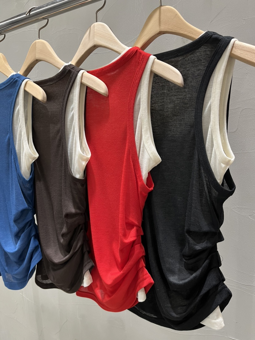 INSSENSE-A韓國直郵女士新款26春夏時尚真品吊帶背心褶皺INSSENSE-A吊帶/背心