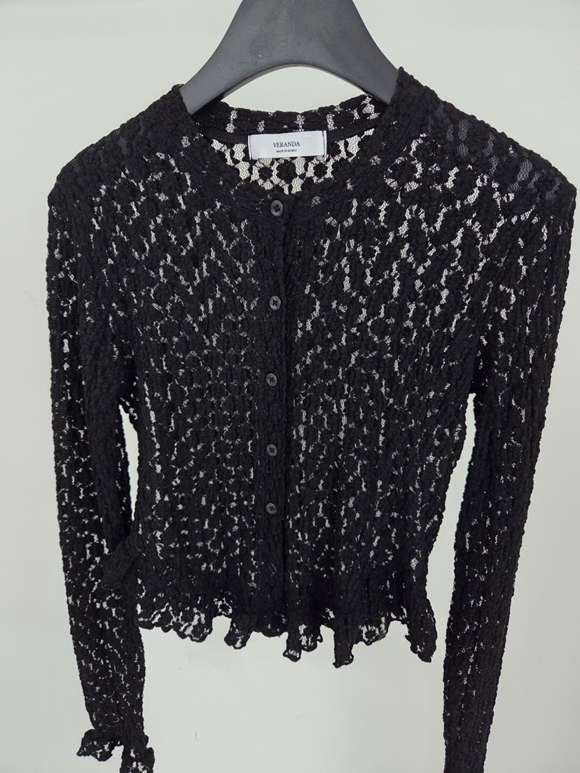 VERANDA韓國直郵女裝新款休閑真品時尚推薦襯衫蕾絲衫蕾絲花VERANDA襯衫/蕾絲衫