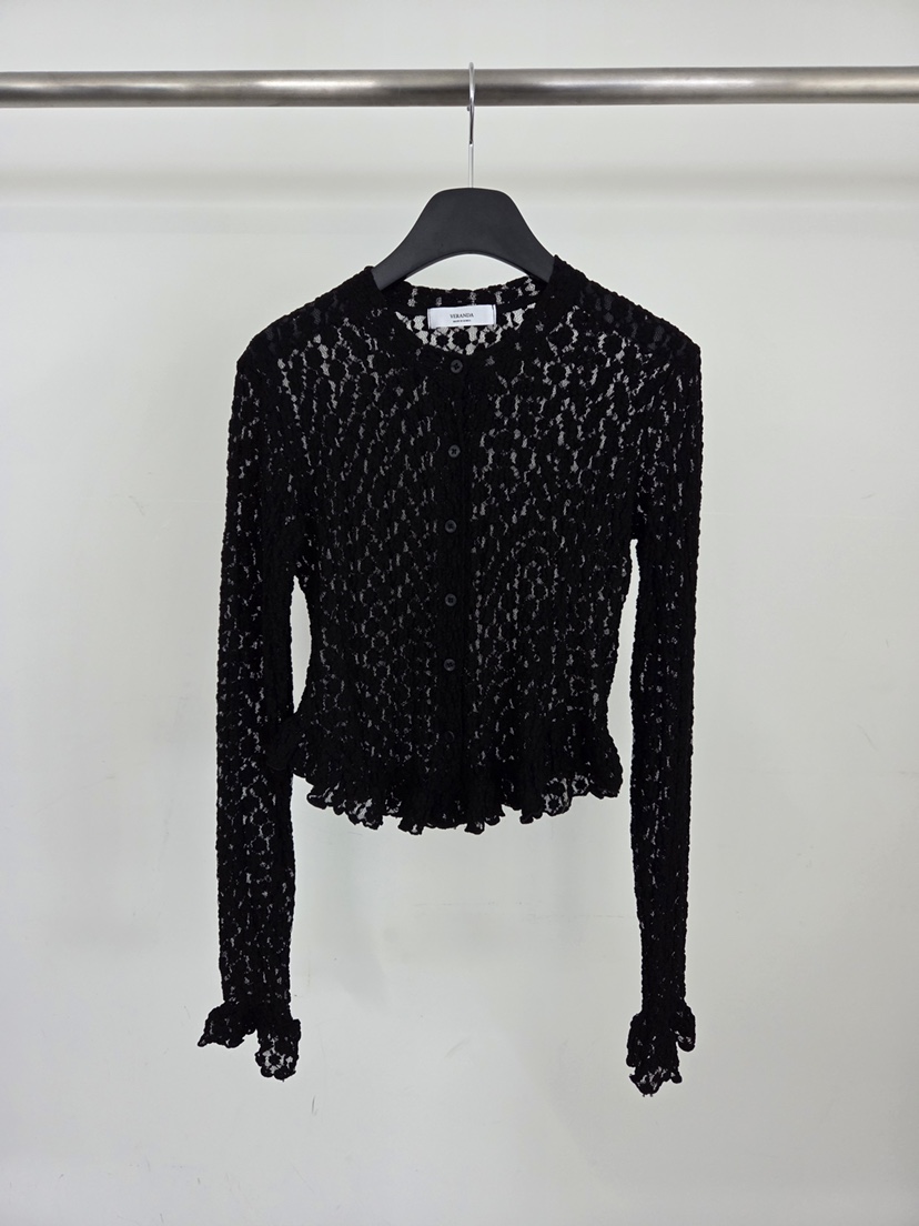 VERANDA韓國直郵女裝新款休閑真品時尚推薦襯衫蕾絲衫蕾絲花VERANDA襯衫/蕾絲衫圖色2