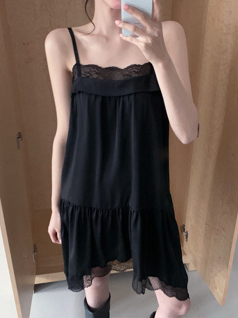 VERANDA韓國代購女士新品26春夏時尚推薦真品連衣裙蕾絲褶皺VERANDA連衣裙