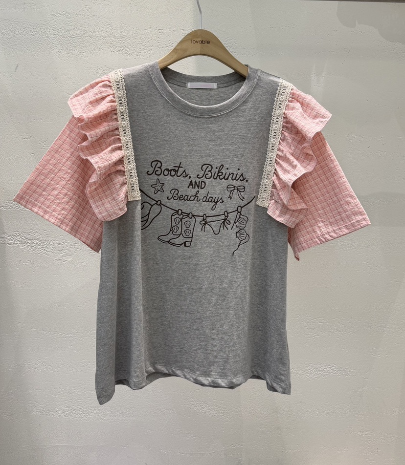 LOVABLE東大門實拍女裝新款熱賣職業26春夏真品時尚休閑T恤LOVABLET恤圖色1