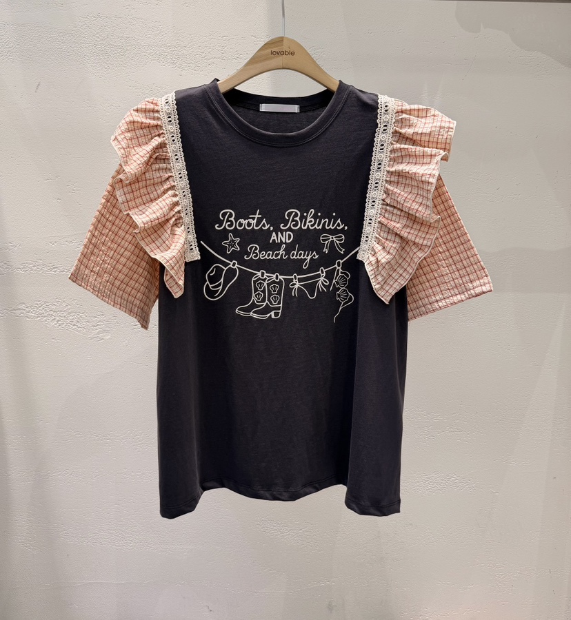 LOVABLE東大門實拍女裝新款熱賣職業26春夏真品時尚休閑T恤LOVABLET恤圖色3