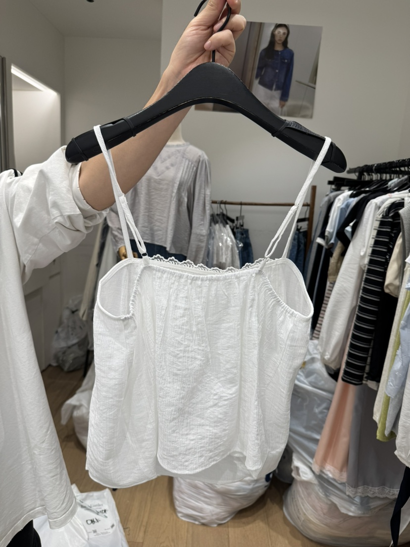 BIEN GARDER韓國直郵女裝新款時尚人氣休閑吊帶背心褶皺BIEN GARDER吊帶/背心