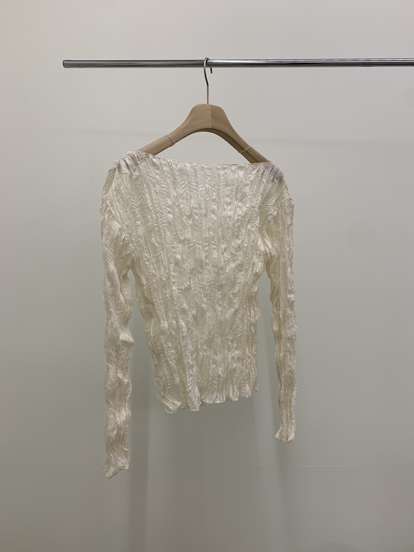 THE ABLE韓國直郵女裝新品時尚職業真品襯衫蕾絲衫手工褶裥THE ABLE/TA襯衫/蕾絲衫