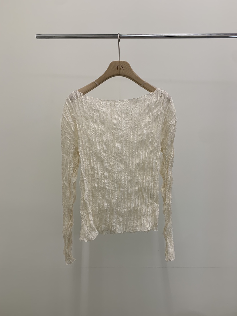 THE ABLE韓國直郵女裝新品時尚職業真品襯衫蕾絲衫手工褶裥THE ABLE/TA襯衫/蕾絲衫圖色1