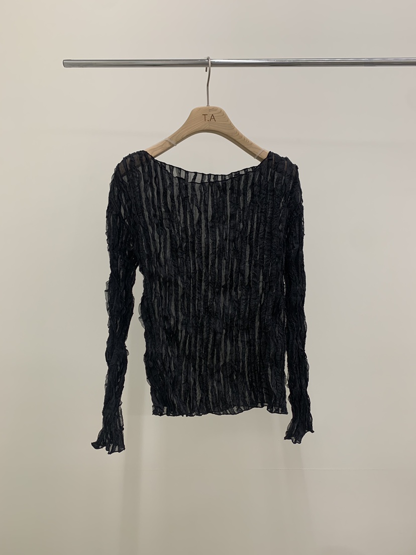 THE ABLE韓國直郵女裝新品時尚職業真品襯衫蕾絲衫手工褶裥THE ABLE/TA襯衫/蕾絲衫圖色2