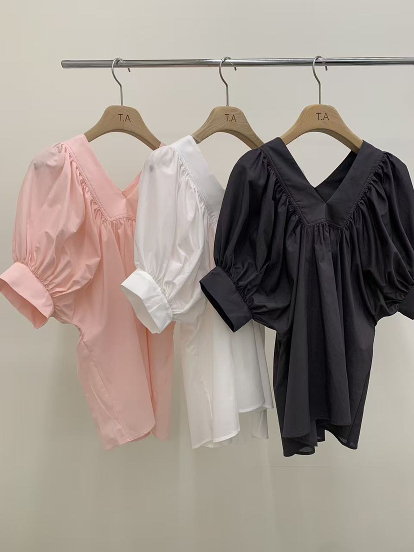 THE ABLE東大門直郵女士新款熱賣真品26春夏襯衫蕾絲衫褶皺THE ABLE/TA襯衫/蕾絲衫