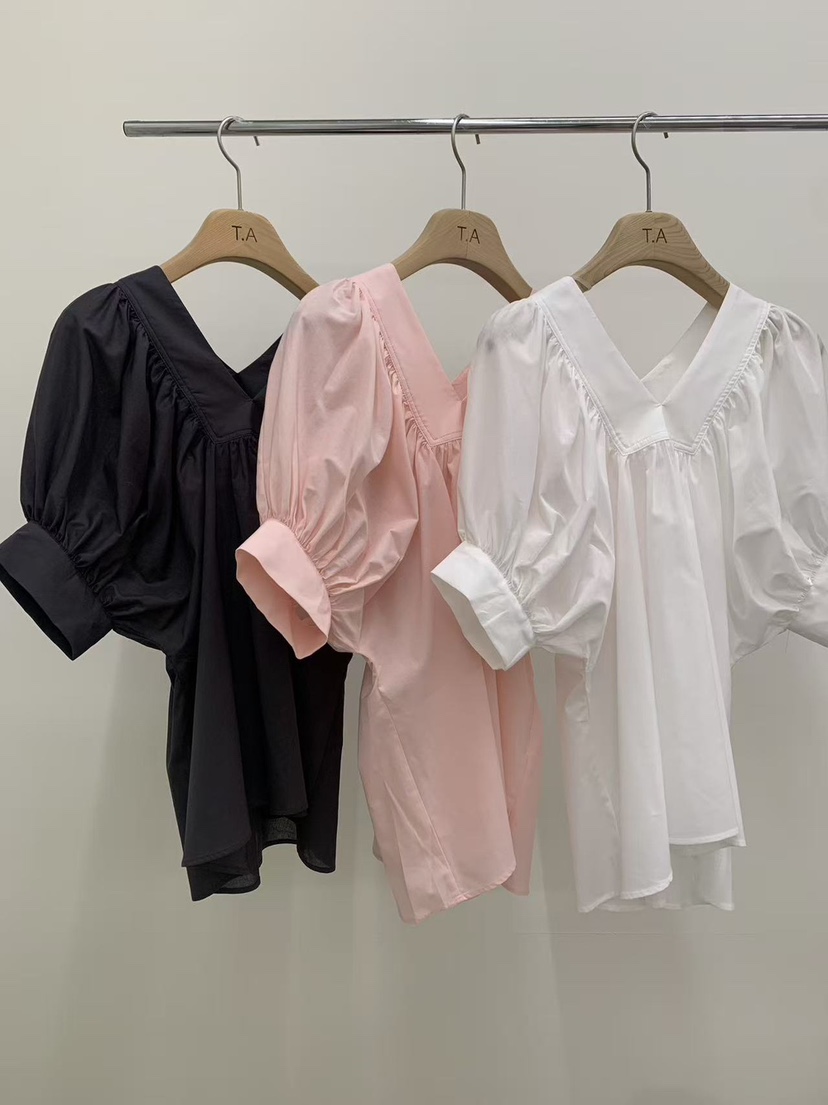 THE ABLE東大門直郵女士新款熱賣真品26春夏襯衫蕾絲衫褶皺THE ABLE/TA襯衫/蕾絲衫