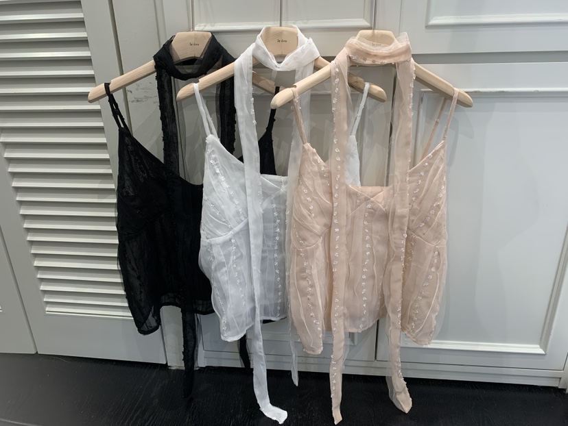 LE OVE/VERDI韓國代購女士新款人氣休閑吊帶背心含脖帶LE OVE/VERDI吊帶/背心