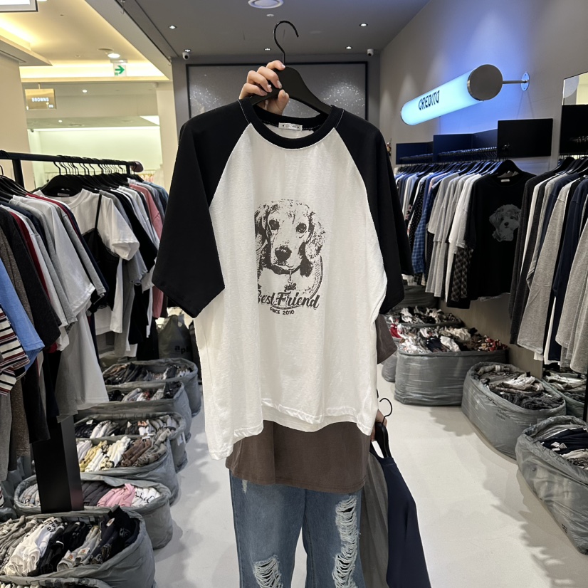 CREDITO韓國直郵女裝新品人氣真品休閑職業熱賣時尚26春夏T恤CREDITOT恤圖色1