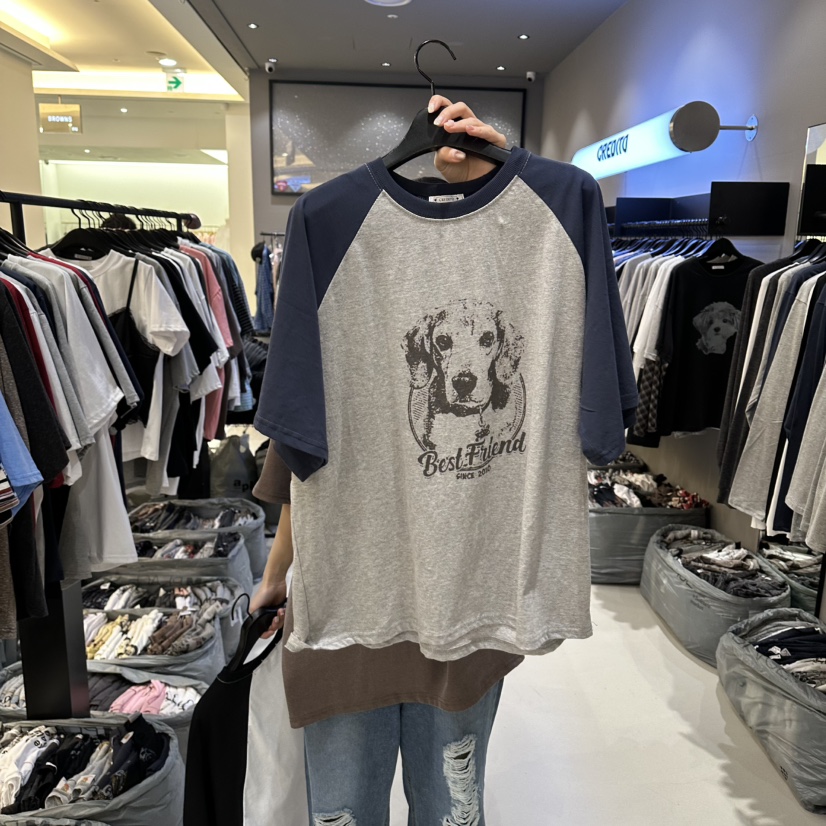 CREDITO韓國直郵女裝新品人氣真品休閑職業熱賣時尚26春夏T恤CREDITOT恤圖色2