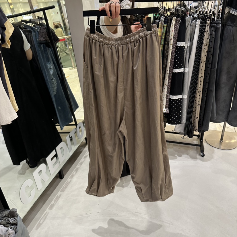 CREDITO韓國代購女裝新款時尚26春夏熱賣職業推薦休閑褲尼龍CREDITO休閑褲