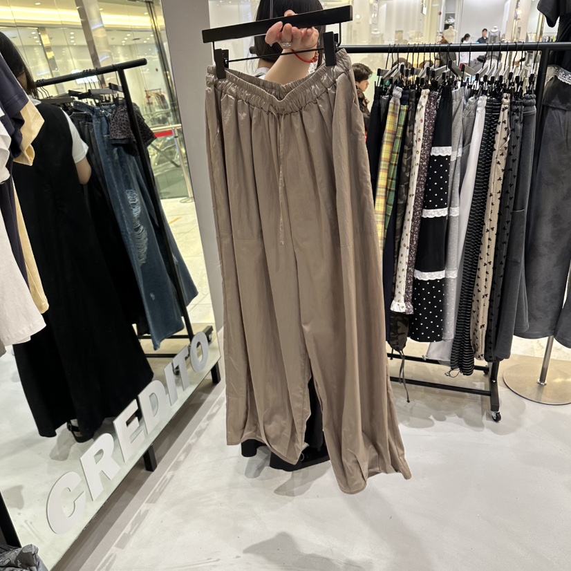 CREDITO韓國代購女裝新款時尚26春夏熱賣職業推薦休閑褲尼龍CREDITO休閑褲圖色1