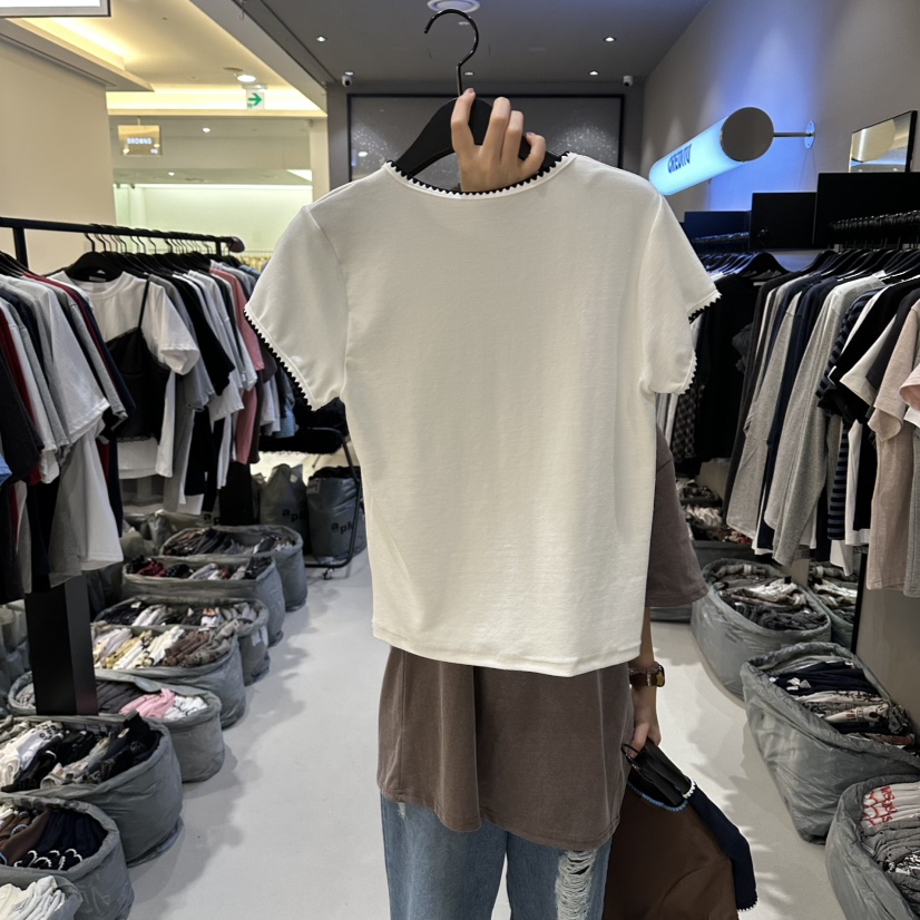 CREDITO東大門實拍女裝新品時尚人氣26春夏熱賣推薦職業T恤CREDITOT恤