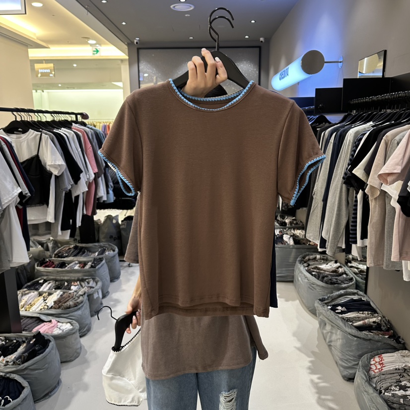 CREDITO東大門實拍女裝新品時尚人氣26春夏熱賣推薦職業T恤CREDITOT恤圖色3