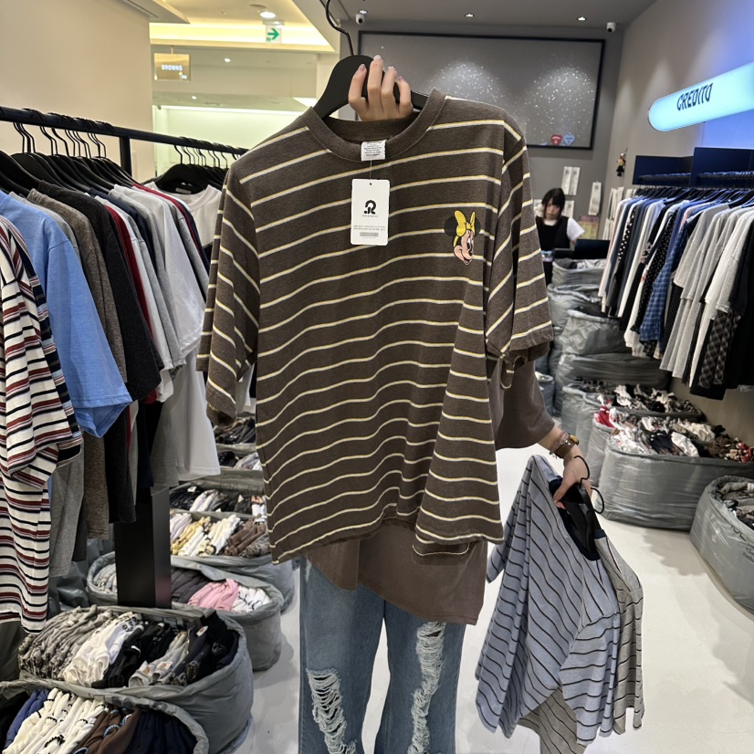 CREDITO韓國直郵女士新款熱賣人氣職業時尚推薦休閑真品T恤CREDITOT恤圖色2