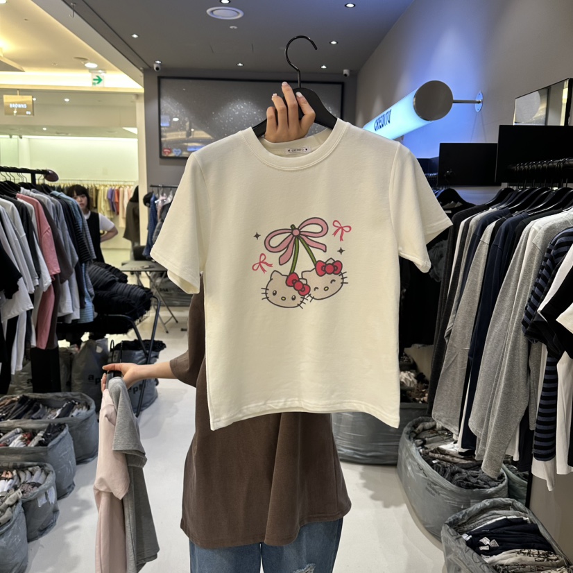 CREDITO東大門直郵女士新品26春夏真品時尚熱賣職業人氣T恤CREDITOT恤圖色2