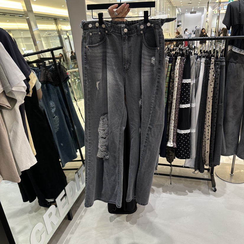 CREDITO東大門代購女士新品休閑人氣26春夏職業真品牛仔褲CREDITO牛仔褲圖色2