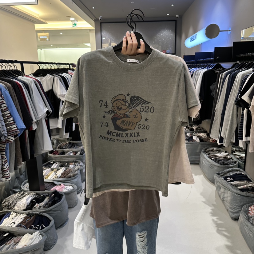 CREDITO東大門直郵女裝新款職業休閑時尚T恤大力水手海軍CREDITOT恤圖色2