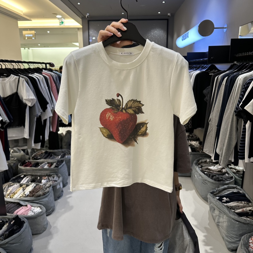 CREDITO東大門直郵女士新款休閑時尚推薦熱賣26春夏真品T恤CREDITOT恤圖色1