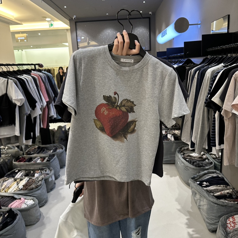 CREDITO東大門直郵女士新款休閑時尚推薦熱賣26春夏真品T恤CREDITOT恤圖色2