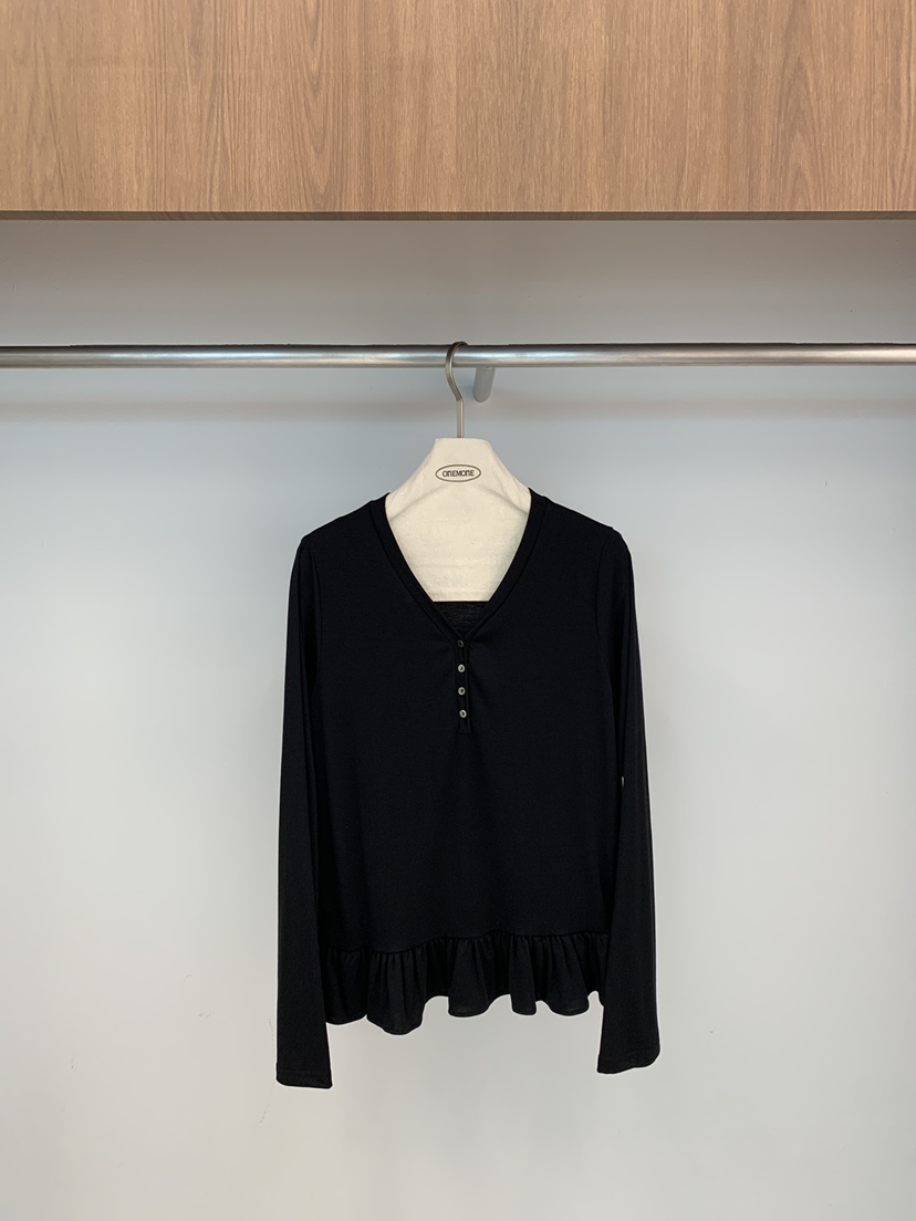 ONE MONE韓國代購女士新款人氣真品推薦時尚熱賣長袖T恤ONE MONE長袖T恤圖色2