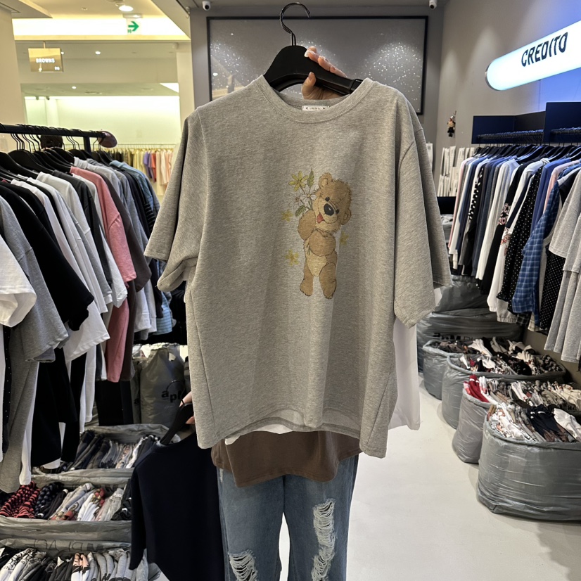 CREDITO東大門代購女裝新款職業真品推薦熱賣26春夏休閑T恤CREDITOT恤圖色2