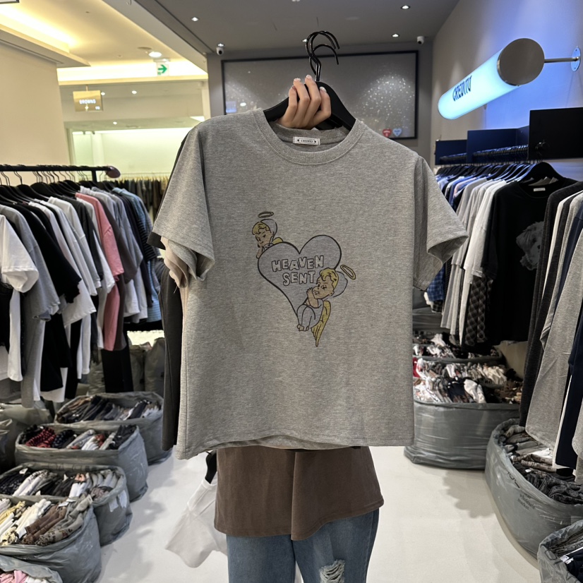 CREDITO東大門代購女士新款26春夏職業熱賣人氣推薦時尚T恤CREDITOT恤圖色2