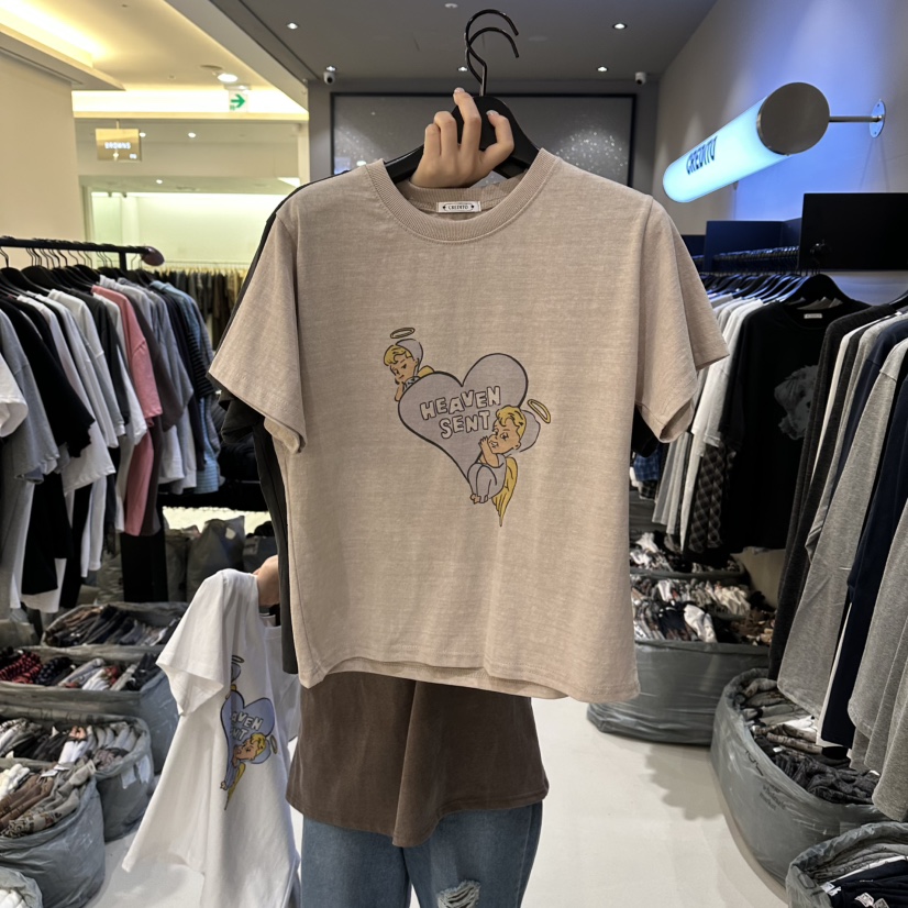 CREDITO東大門代購女士新款26春夏職業熱賣人氣推薦時尚T恤CREDITOT恤圖色3